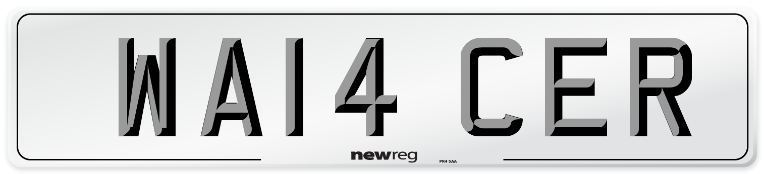 WA14 CER Number Plate from New Reg